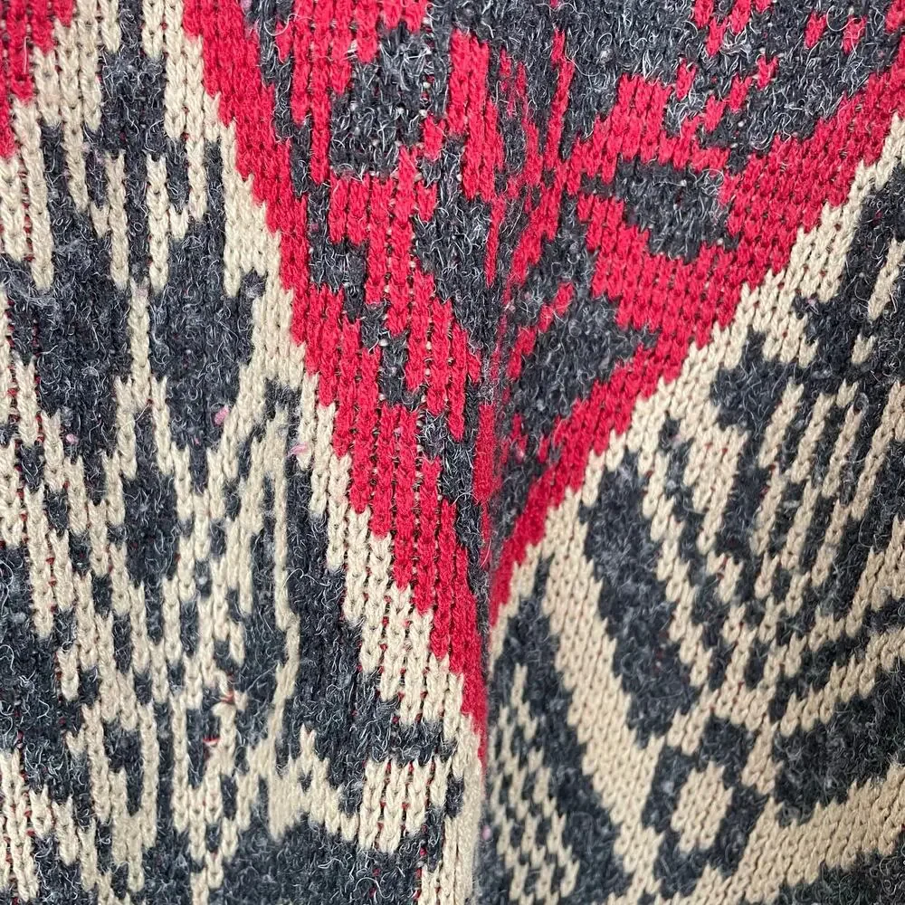 Vintage Sears Mens Sweater Sz S/M Indie Grunge Nordic Argyle Hipster Cabin Cosby